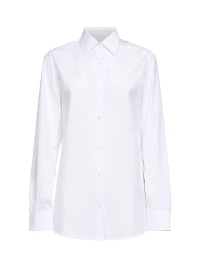 Dries Van Noten White Cotton Poplin Clavelly Shirt