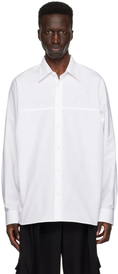 Dries Van Noten White Dolman Shirt In 1 White