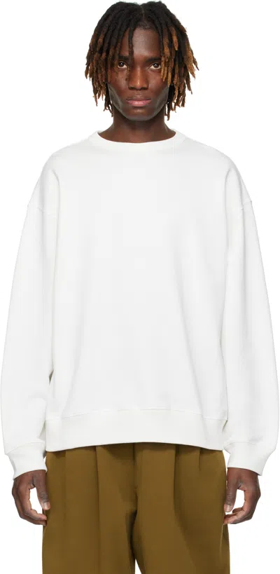 Dries Van Noten White Dropped Shoulders Sweatshirt In 8 Off White
