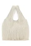 Dries Van Noten Marche Small Fringed Tote Bag In White