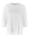 Dries Van Noten Hefiz Three Quarter Sleeve Cotton T-shirt In White
