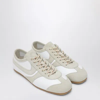 Dries Van Noten White Leather And Suede Sneakers