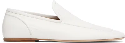 Dries Van Noten White Leather Loafers