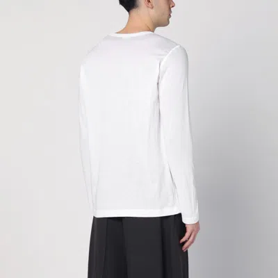 Dries Van Noten White Long Sleeve Jersey T Shirt