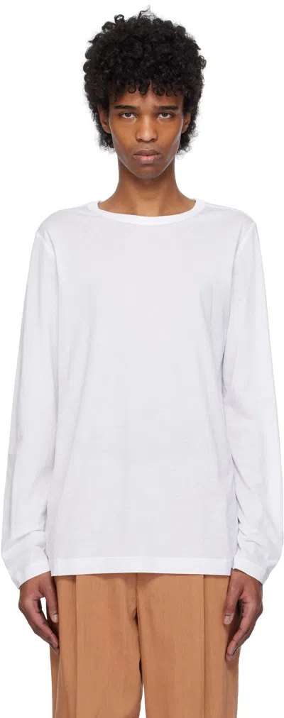 Dries Van Noten White Long Sleeve T-shirt In 1 White