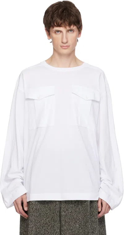 Dries Van Noten White Long Sleeve T-shirt