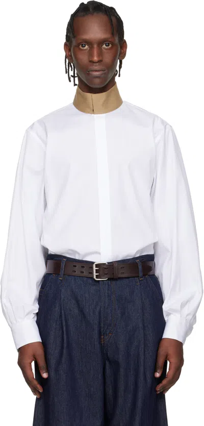 Dries Van Noten White Loose Cotton Shirt