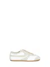 Dries Van Noten Leather Sneakers Low Profile Suede Panels Rubber Sole In White