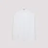 Dries Van Noten Pinstripe Button-down Shirt In Soft Viscose-cotton Blend In White