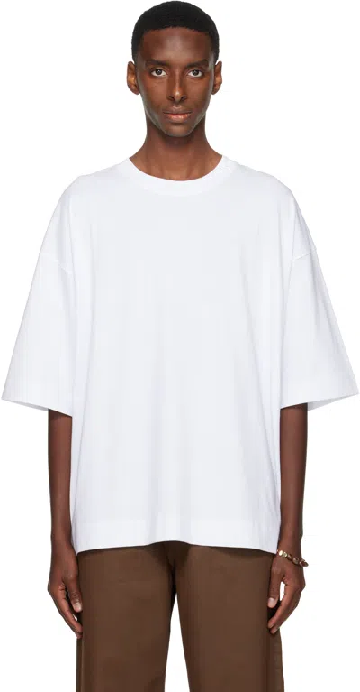 DRIES VAN NOTEN WHITE OVERSIZED T-SHIRT