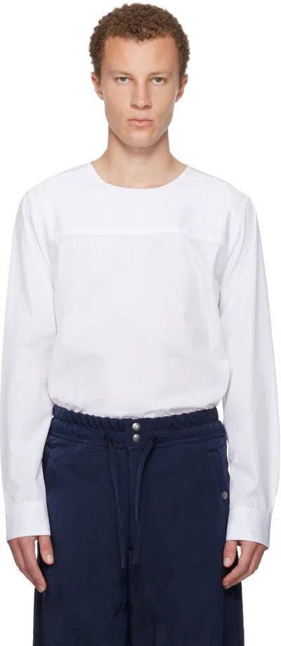 Dries Van Noten White Paneled Shirt