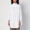Dries Van Noten White Checked Popeline Turtleneck Shirt In White