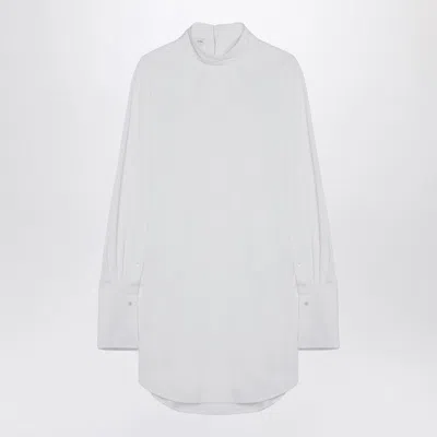 Dries Van Noten White Popeline Turtleneck Shirt Women