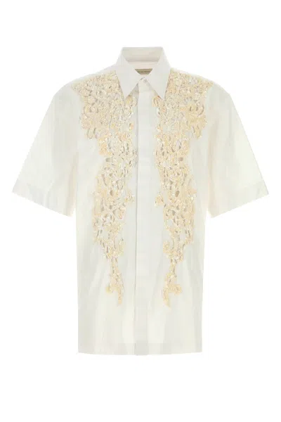 DRIES VAN NOTEN CAMICIA CASSIDYE IN POPELINE BIANCO UOMO