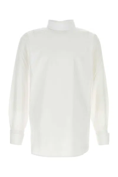 DRIES VAN NOTEN WHITE POPLIN CORSINO SHIRT