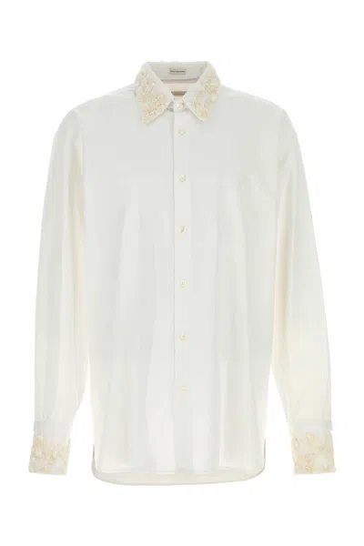 DRIES VAN NOTEN WHITE POPLIN SHIRT