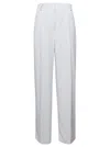 Dries Van Noten White Pressed Crease Pants In White