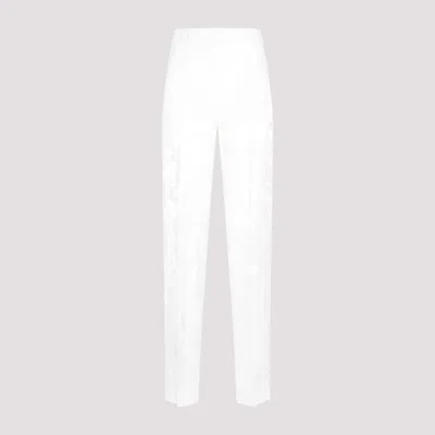 DRIES VAN NOTEN WHITE PULLEY WOOL PANTS