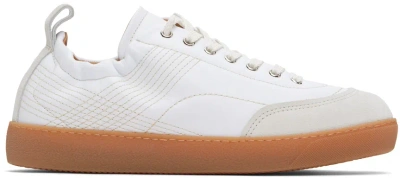 Dries Van Noten White Quilted Trainers In 001 White