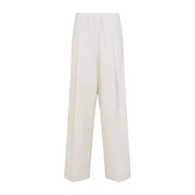 Dries Van Noten White Relaxed Fit Pants