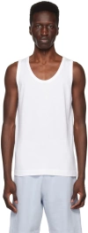 Dries Van Noten White Scoop Neck Tank Top In 1 White