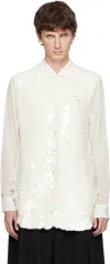 Dries Van Noten Men Curles Embellished Shirt In White