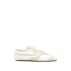 Dries Van Noten Leather Sneakers Low Profile Suede Panels Rubber Sole In Multi