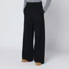 Dries Van Noten Cotton-blend Fold-over Wide-leg Trousers In Black