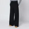Dries Van Noten Wide Black Cotton Trousers In Black