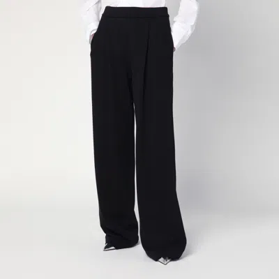 DRIES VAN NOTEN DRIES VAN NOTEN WIDE BLACK COTTON TROUSERS