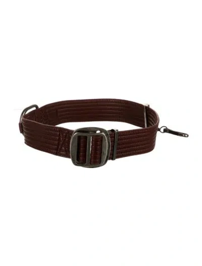 Pre-owned Dries Van Noten Wide Leather Waist Belt In Brown