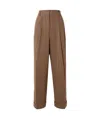 Shop Dries Van Noten Wide Leg Casual Pants In Brown