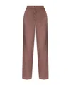 Dries Van Noten Wide Leg Casual Pants In Brown