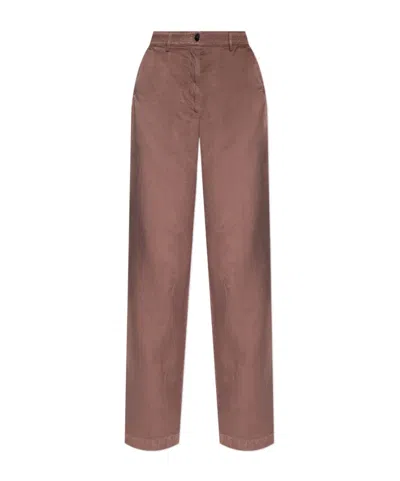 Dries Van Noten Wide Leg Casual Pants In Brown