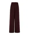 Dries Van Noten Embroidered Satin Penn Wide-leg Pant In Brown