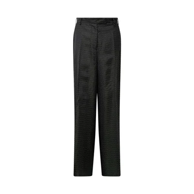 Dries Van Noten Wide Leg Casual Pants Diamonate In Black