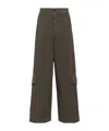 Dries Van Noten Paxford Cotton Pants In Green