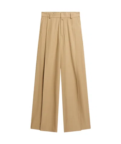 Dries Van Noten Wide-leg Casual Pants In Nude