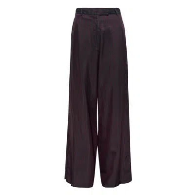 Dries Van Noten Wide Leg Casual Pants Stripes In Brown