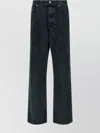 Dries Van Noten Wide-leg Denim Trousers Five Pocket Style In Black