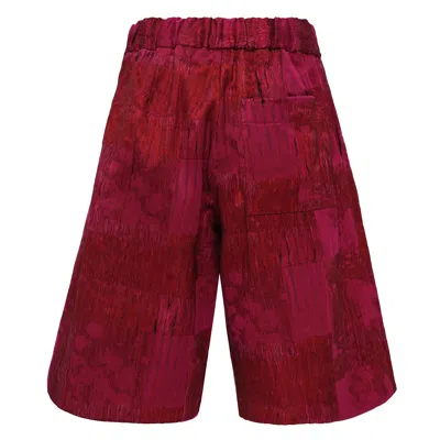 Dries Van Noten Wide Leg Elasticated Shorts In Brown