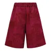 Dries Van Noten Wide Leg Elasticated Shorts In Brown