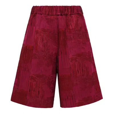 Dries Van Noten Wide Leg Elasticated Shorts In Brown
