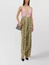 Dries Van Noten Wide Leg High Waist Animal Print Trousers In Animal Print