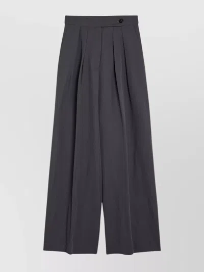 DRIES VAN NOTEN WIDE LEG HIGH WAIST PLEATED FRONT TROUSERS