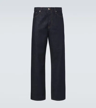 Dries Van Noten Wide-leg Denim Trousers Five Pocket Style In Multi