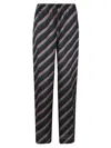 Dries Van Noten Striped Relaxed Fit Trousers With Elastic Waistband In Multi
