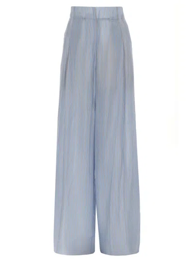 Dries Van Noten Wide Leg Pants In Blue