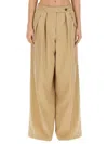 Dries Van Noten Pamplona Wide-leg Pants In Beige