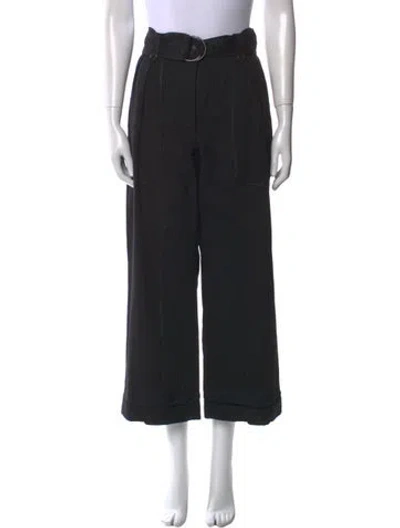 Pre-owned Dries Van Noten Wide Leg Pants In Black